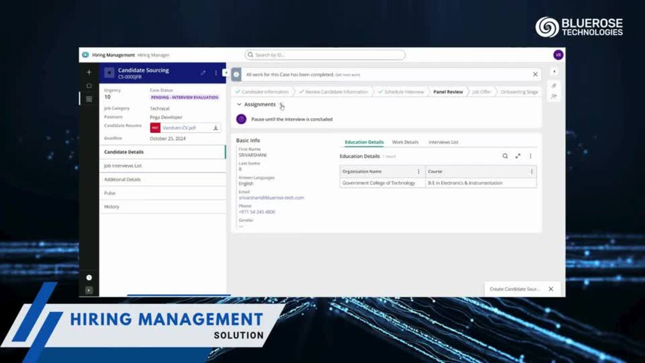Blue Rose Hiring Demo