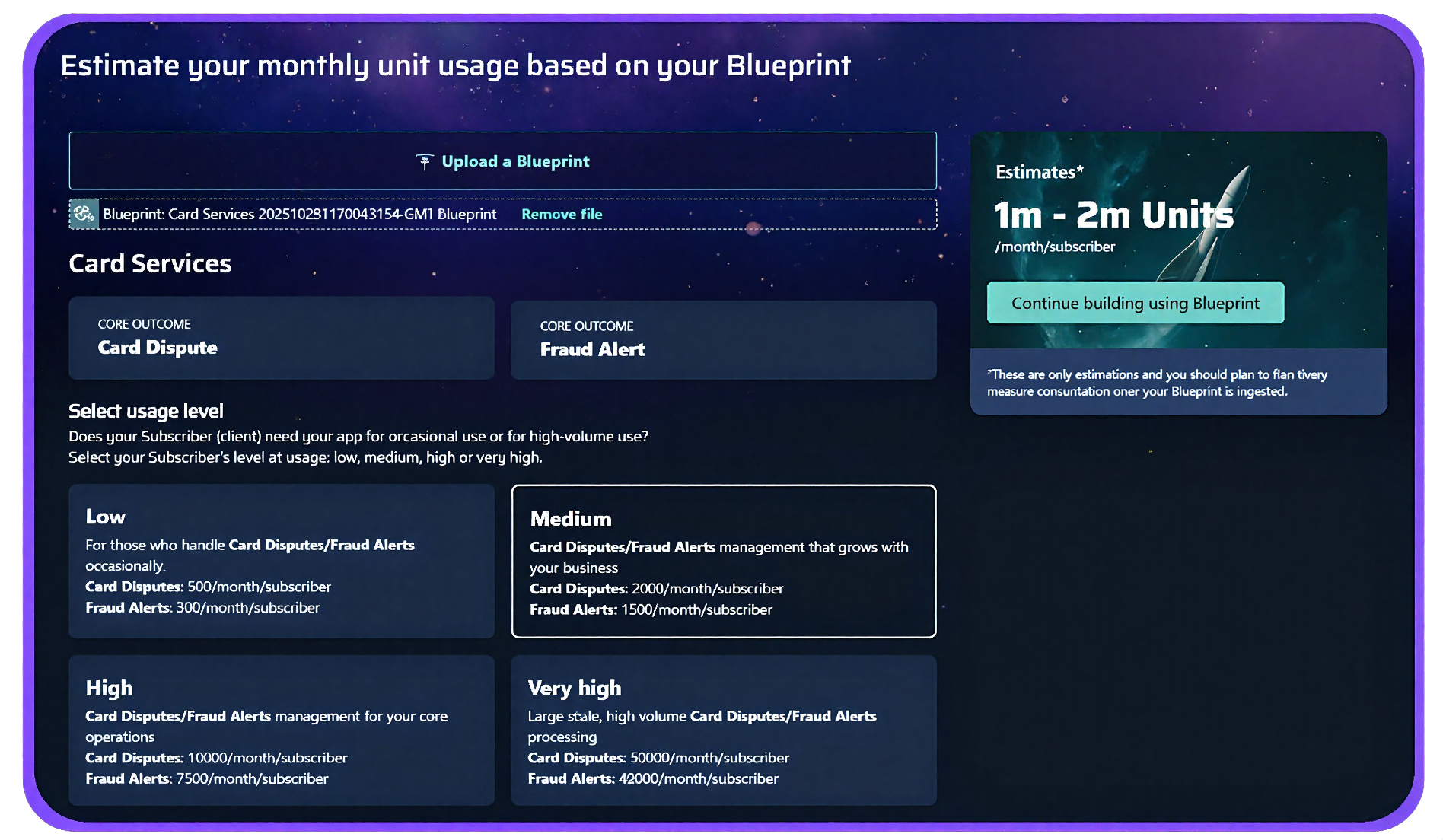 Launchpad units estimator tool