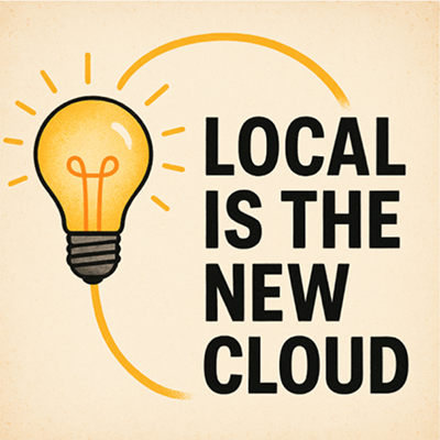 local is the new cloud with lightbulb