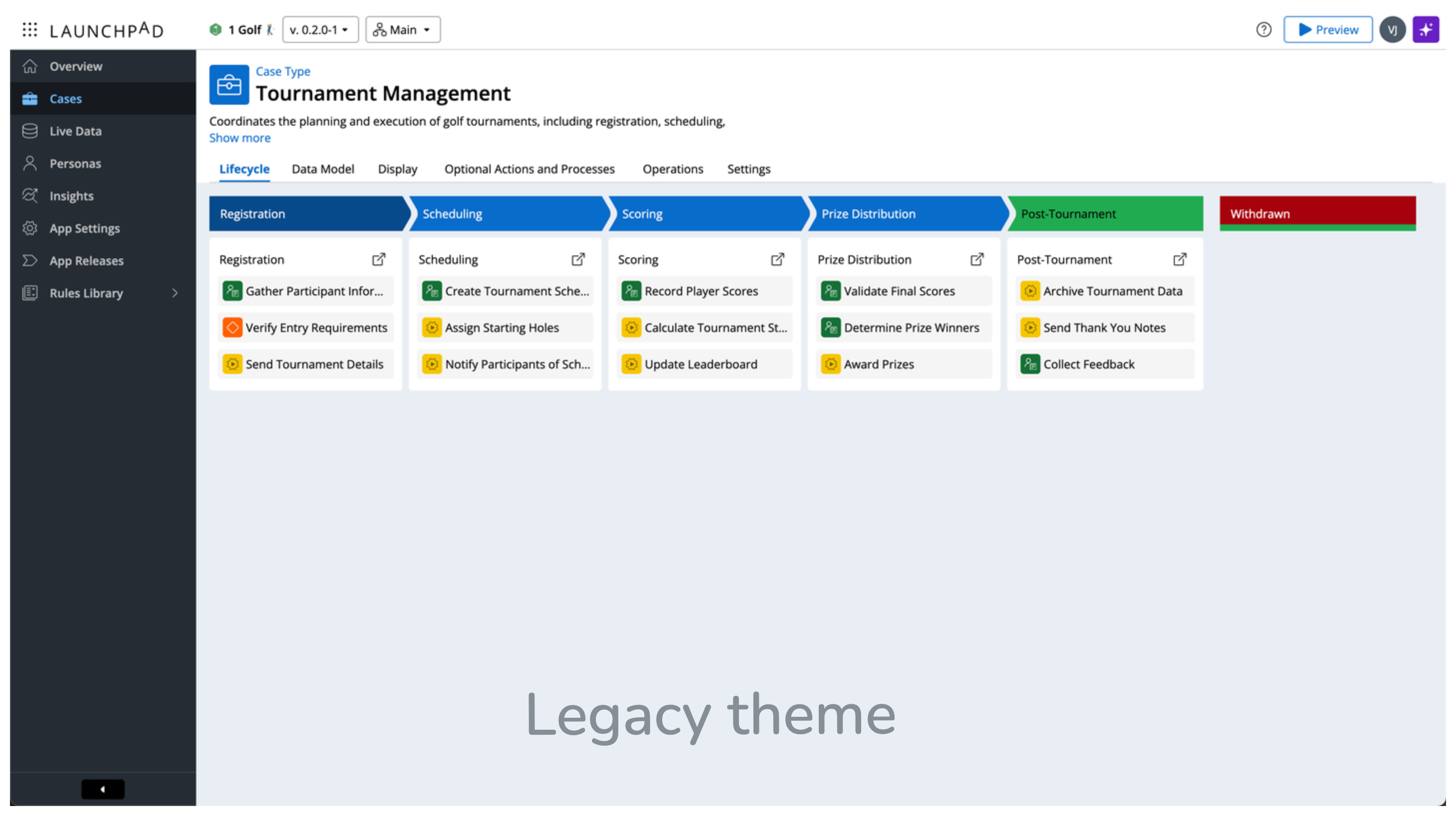 legacy theme for Launchpad