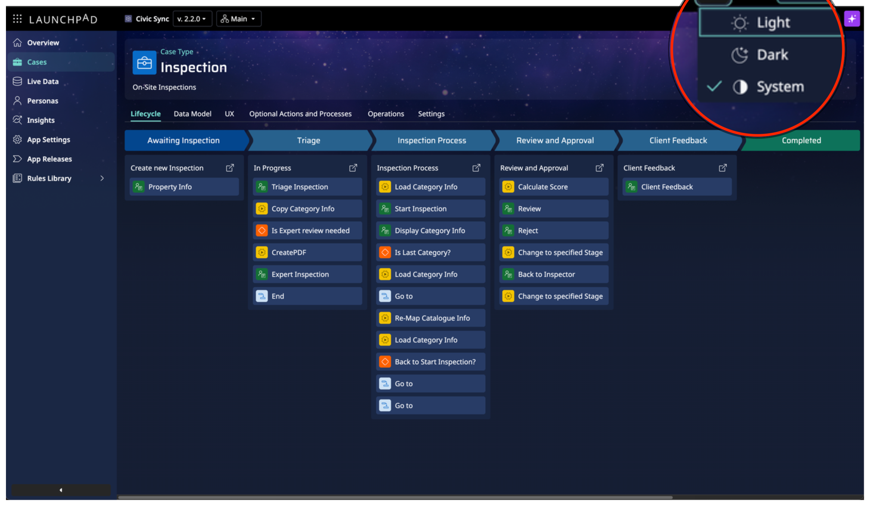 Pyxis theme with toggle