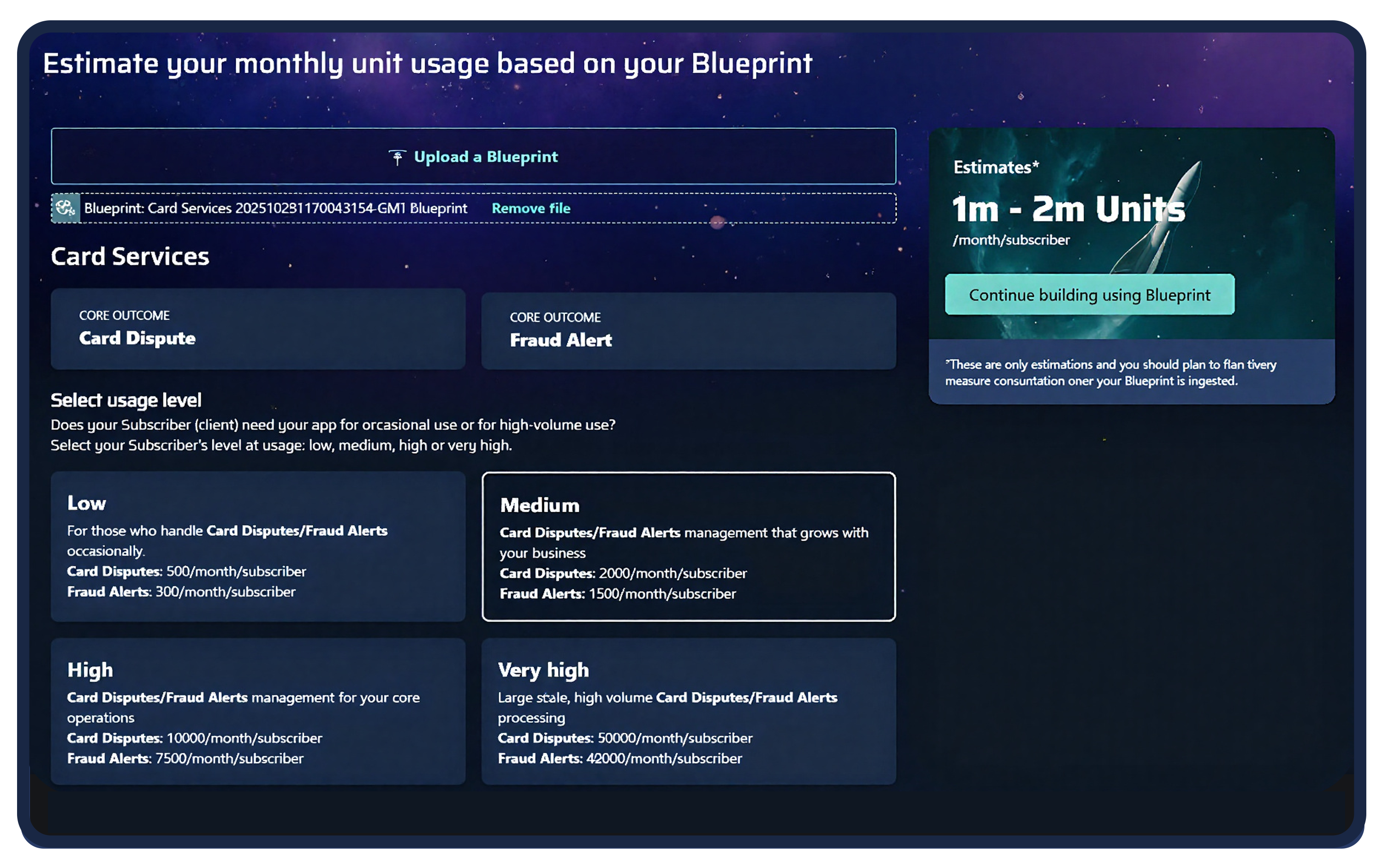 Launchpad units estimator tool