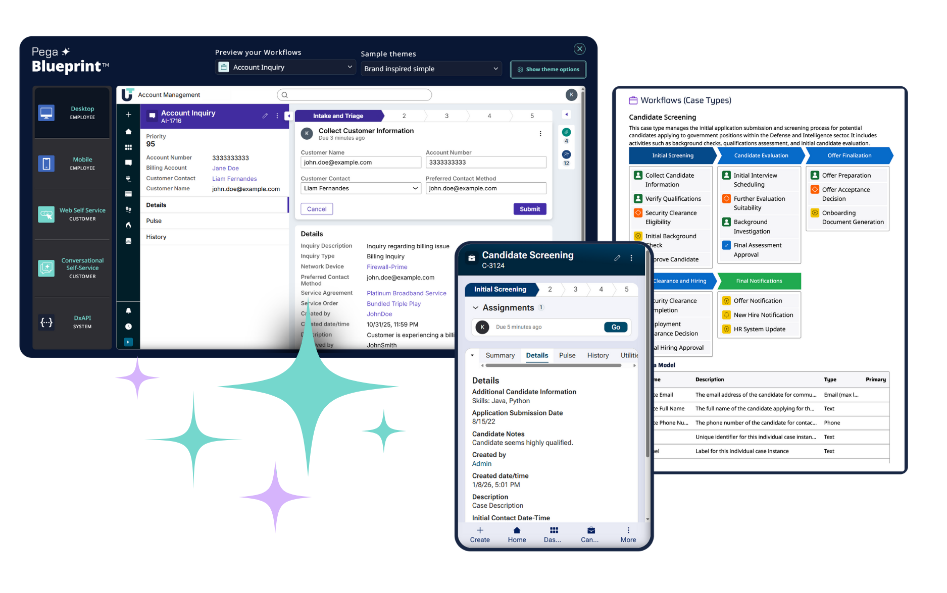 Blueprint app previews and PDF
