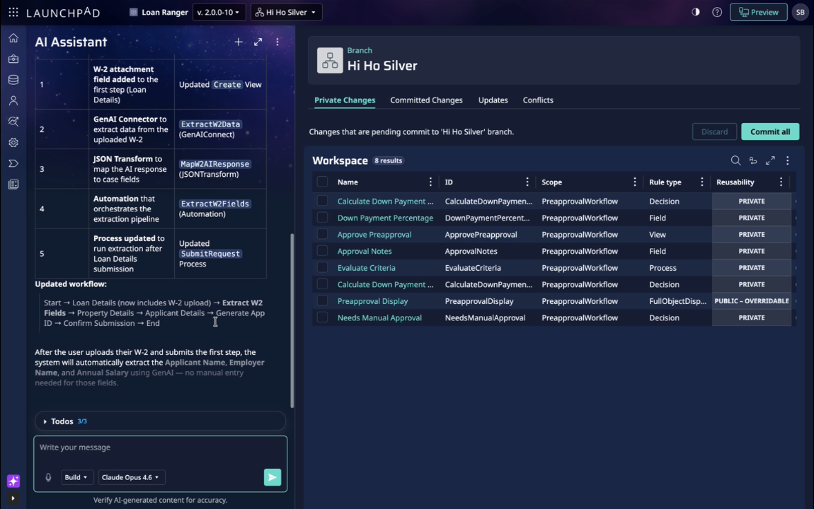 AI Assistant in Launchpad Studio