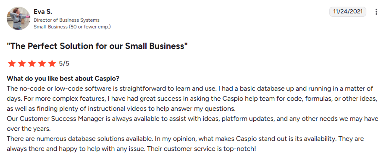 Caspio review