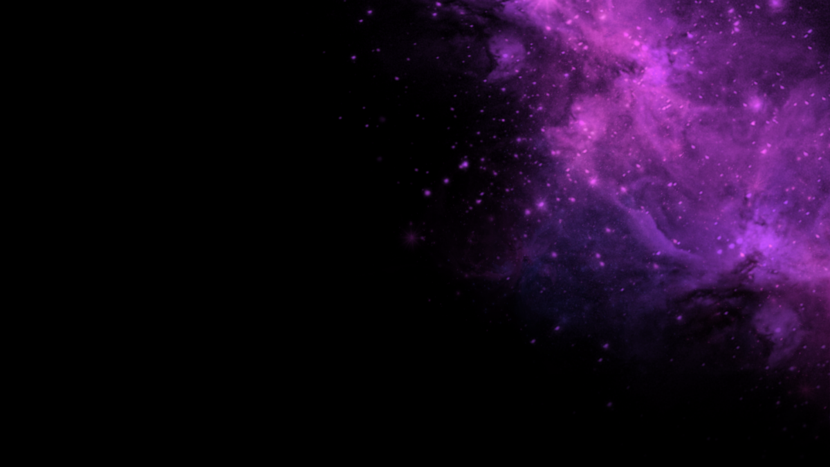 banner with purple nebula on right side