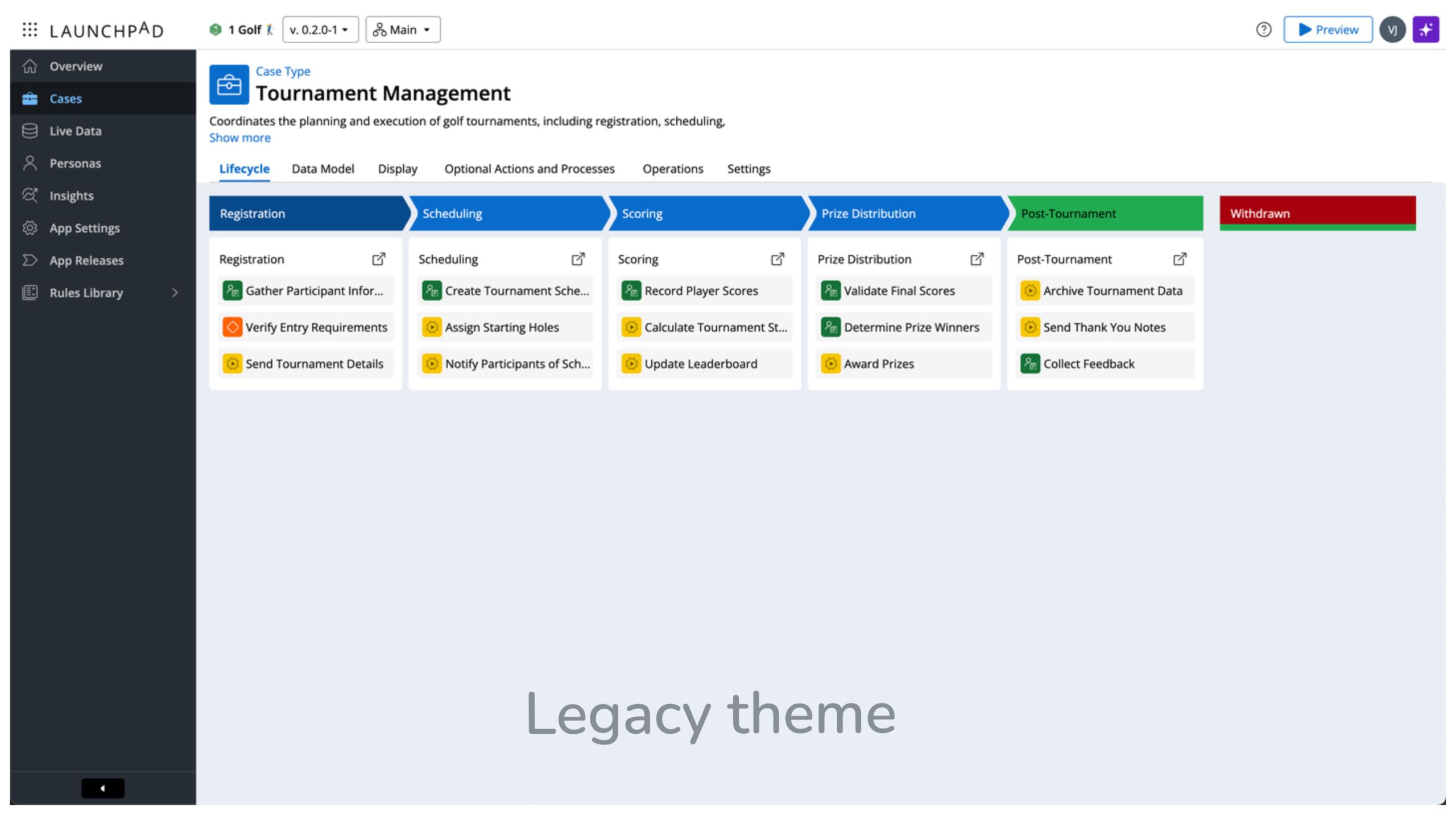 legacy theme for Launchpad