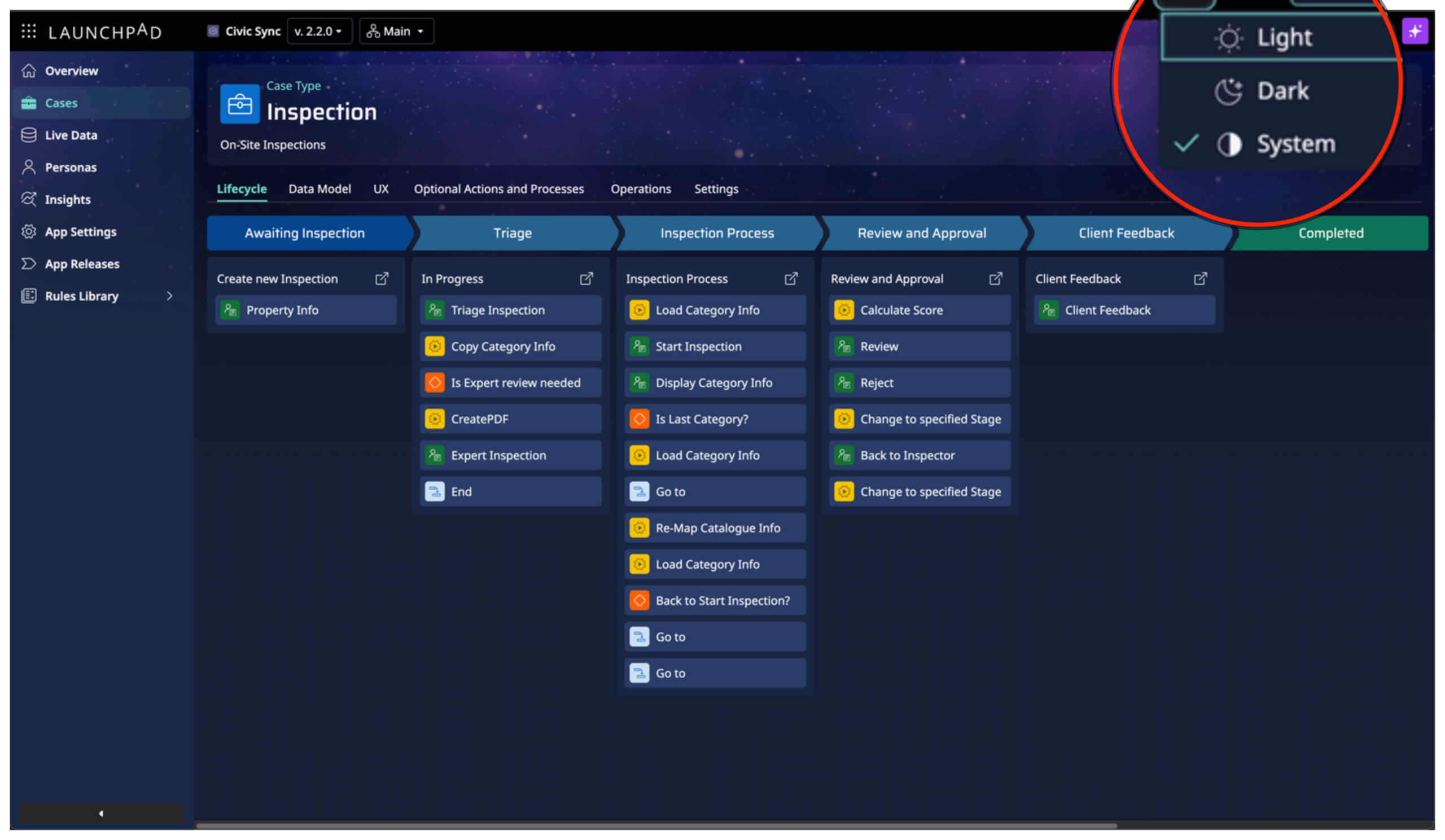 Pyxis theme with toggle