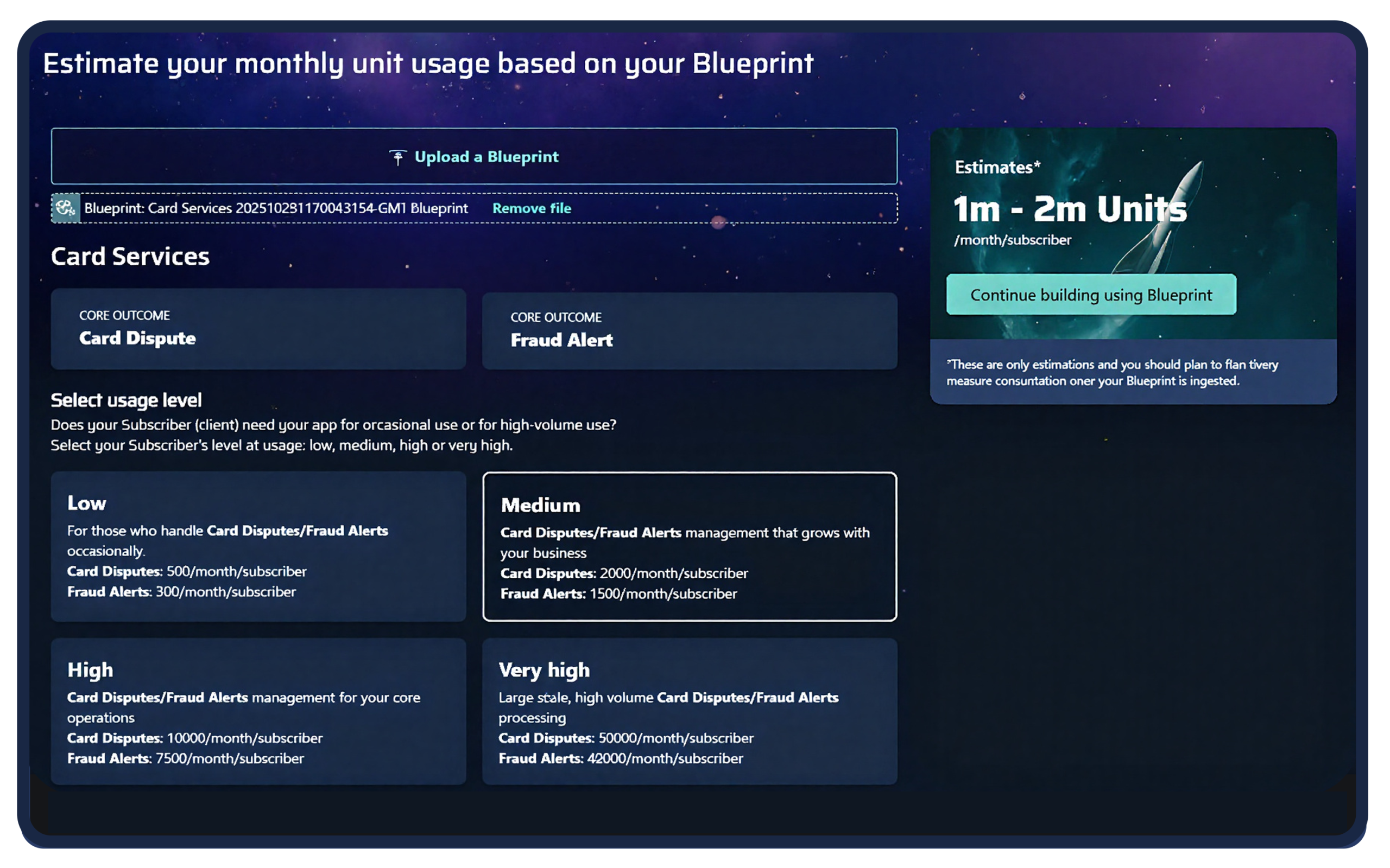 Launchpad units estimator tool
