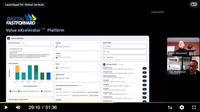 screenshot from Launchpad Global Services webinar