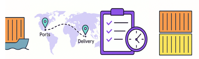shipping container logistics flow